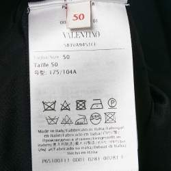 Pre Owned Valentino Navy Blue Wool Blend Polo Collar Mini Dress XL