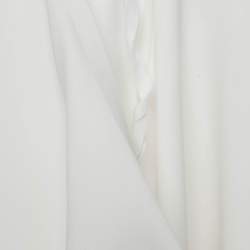 Valentino White Crepe Wide Leg Trousers and Cape Shrug Set S/One Size