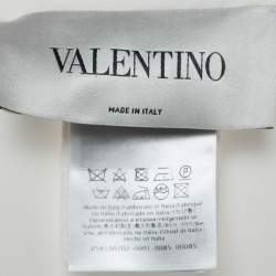 Valentino White Crepe Wide Leg Trousers and Cape Shrug Set S/One Size