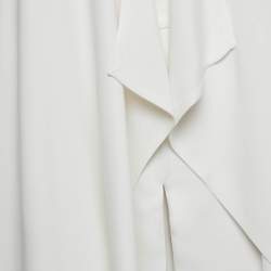 Valentino White Crepe Wide Leg Trousers and Cape Shrug Set S/One Size