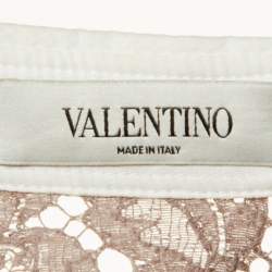 Valentino Purple Lace Button Front Top L
