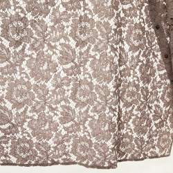 Valentino Purple Lace Button Front Top L
