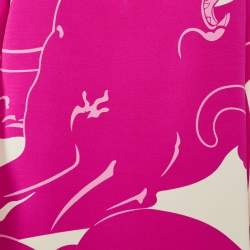 Valentino Pink Printed Stud Detail Silk Mini Dress M