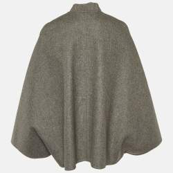 Valentino Grey Wool Cape S