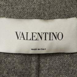 Valentino Grey Wool Cape S