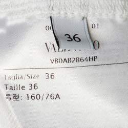 Valentino White Lace Button Front Oversized Shirt XS