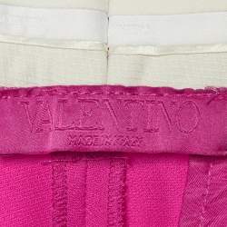 Valentino Pink Wool Pleated Trousers M