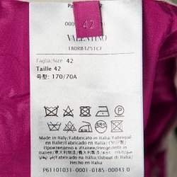Valentino Pink Wool Pleated Trousers M
