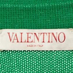 Valentino Green Cashmere Plunge Neck Jumper S