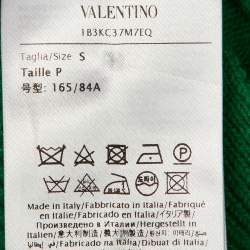 Valentino Green Cashmere Plunge Neck Jumper S