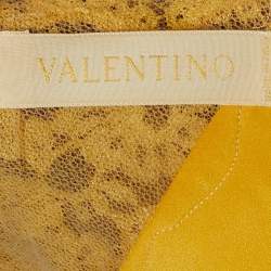 Valentino Yellow Linen & Lace Midi Dress L