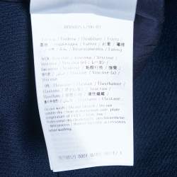 Pre Owned Valentino Navy Blue Wool Blend Pocket Detail Mini Dress L