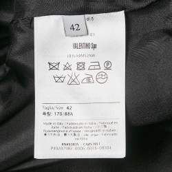 Valentino Black Cosmo Print Wool Blend Mini Dress M