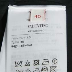 Valentino Black Wool Blend Pleated Shorts S
