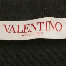 Valentino Black Jersey Rockstud Embellished T-Shirt L