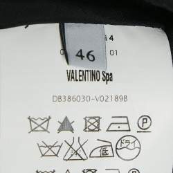 Valentino Black Silk Sweetheart Neck Sleeveless Top L