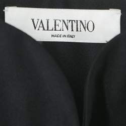 Valentino Black Silk Sweetheart Neck Sleeveless Top L