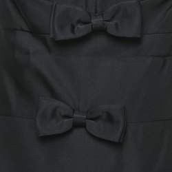 Valentino Black Silk Sweetheart Neck Sleeveless Top L
