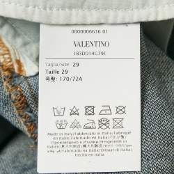 Valentino Blue Denim Flared Jeans M Waist 29"