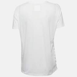 Valentino White Rockstud Detail Jersey T-Shirt XS
