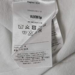 Valentino Garavani White Lipstick Print Cotton T-Shirt M