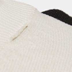 Pre Owned Valentino White Knit Frill Sleeve Jumper L