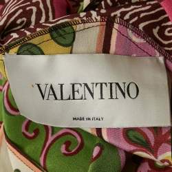 Valentino Multicolor Printed Silk Mini Dress S