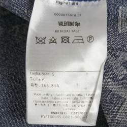 Valentino Blue Logo Jacquard Knit Mini Dress S