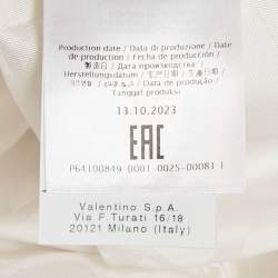 Valentino White/Pink Metallic Tweed Mini Dress S
