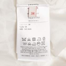 Valentino White/Pink Metallic Tweed Mini Dress S