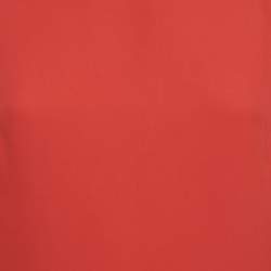 Pre Owned Valentino Red Silk Long Sleeve Jumpsuit L