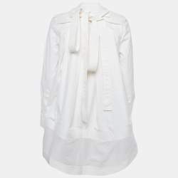 Valentino Le Blanc White Cotton Tie Detail Mini Dress S