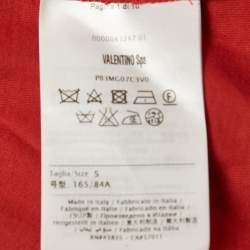 Valentino Red Cotton Butterfly Appliqued T-Shirt S 