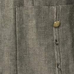 Valentino Grey Linen and Wool Blend Mid-Length Coat M