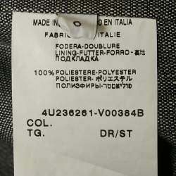 Valentino Grey Linen and Wool Blend Mid-Length Coat M