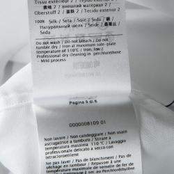 Pre Owned Valentino White Cotton Sheer Yoke Detail Short Sleeve Shirt S