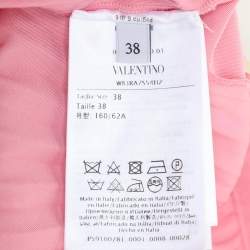 Valentino Pink Cotton Blend Pleated Skirt S