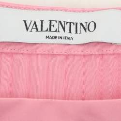 Valentino Pink Cotton Blend Pleated Skirt S
