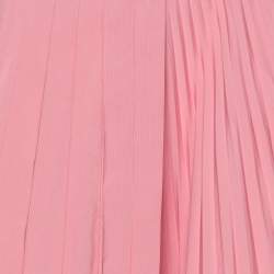 Valentino Pink Cotton Blend Pleated Skirt S