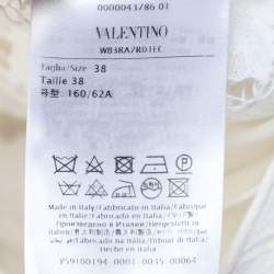 Valentino White Floral Lace Skirt S