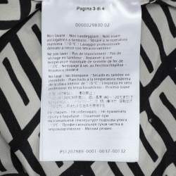 Valentino Black/White Printed Silk Blend Kaftan Dress XS