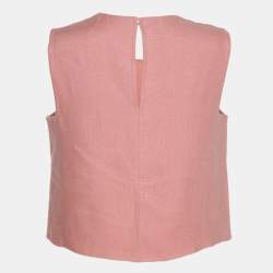 Valentino Pink Linen Sleeveless Top S