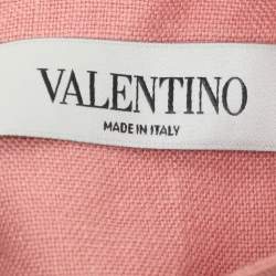 Valentino Pink Linen Sleeveless Top S
