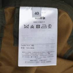 Valentino Khaki Cotton Sequin Embellished Jacket S