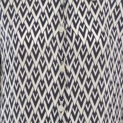 Valentino Vintage Blue V Pattern Silk Blend Shirt L