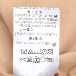Pre Owned Valentino Beige Knit Silk Top M