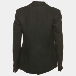 Pre Owned Valentino Black Silk Blend Single Breasted Blazer M
