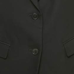 Pre Owned Valentino Black Silk Blend Single Breasted Blazer M