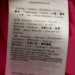 Pre Owned Valentino Pink Wool Blend V Metal Detail Shift Dress L