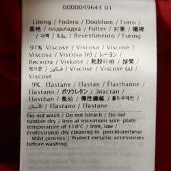 Pre Owned Valentino Red Wool Blend V Metal Detail Shift Dress L